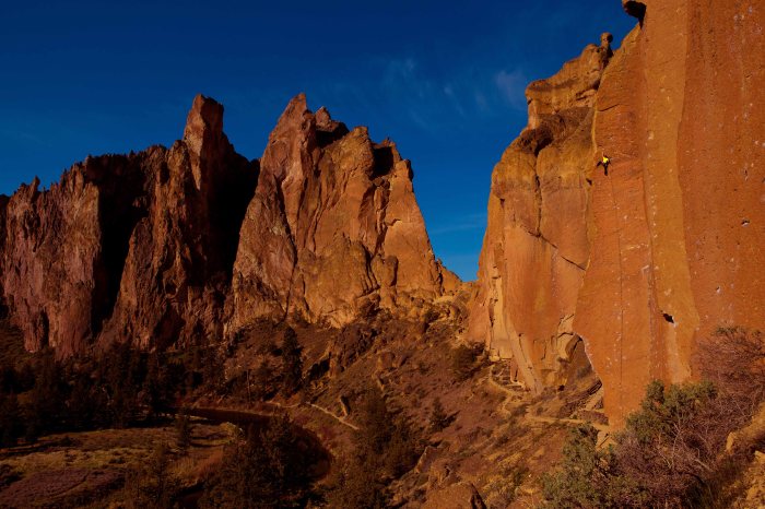 At crags like Smith Rock, where sharp holds abound, skin toughness can be the deciding factor.