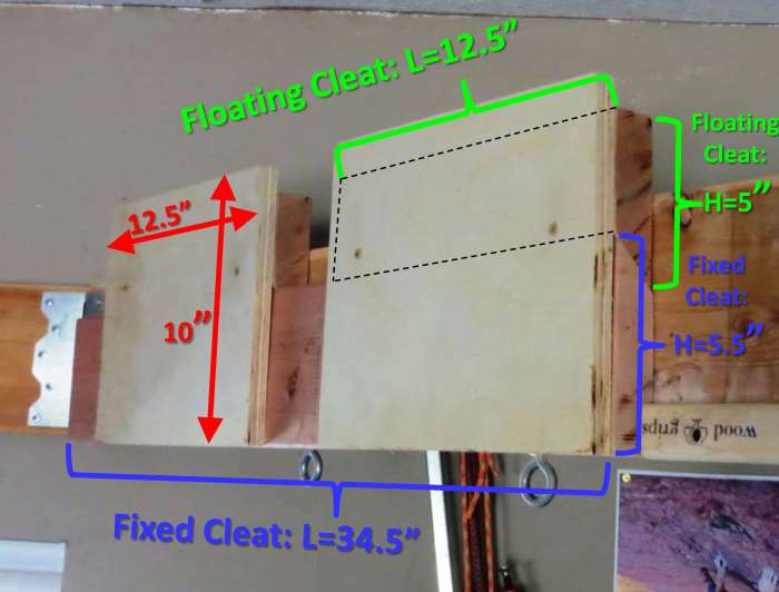 Dimensions of the piece parts.