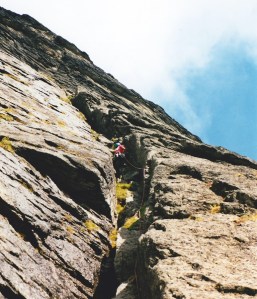 A typical TNT First Ascent attempt c. 2000: Unappealing, already climbed, and ultimately aborted.