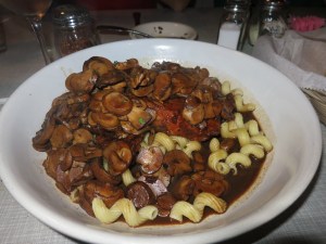 Chicken Marsala, our favorite dish at Tradewinds in Niceville, FL. They use a unique blend of Marsala and Sherry wine that makes it sweeter than most Marsalas.