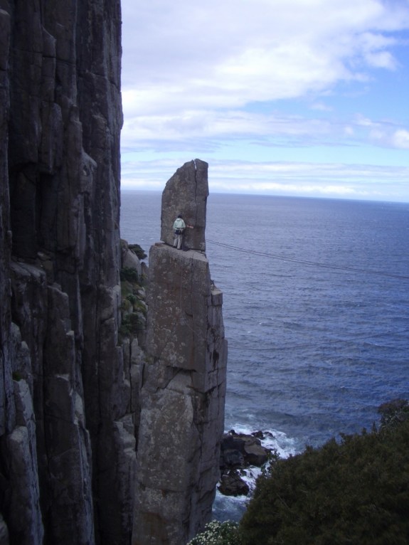 Kate on the summit ledge.