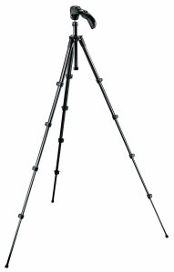 I use this light-weight photo/video tripod from Manfrotto for recording my climbing.