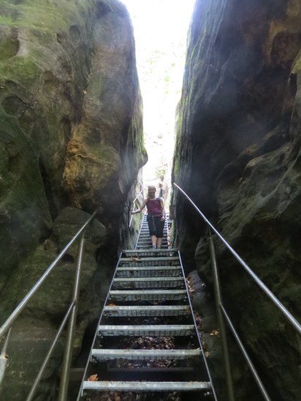Kate on the hike back down from Schrammsteinaussicht.