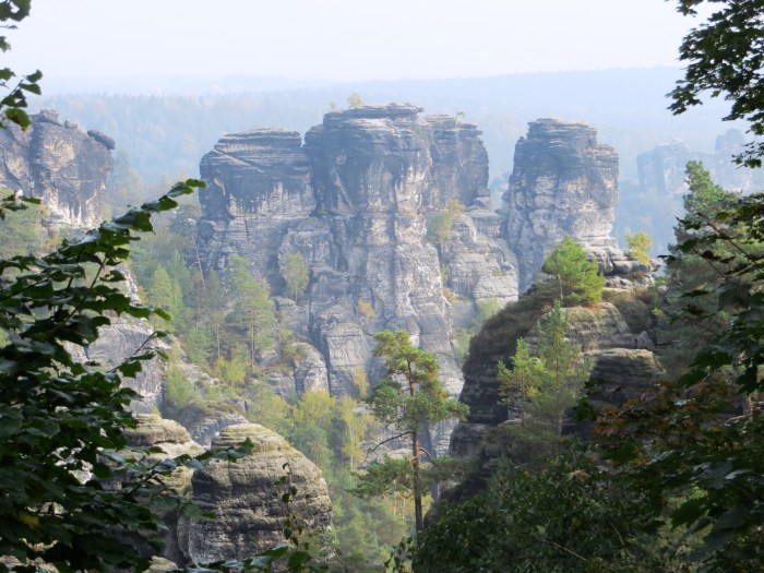 More towers.  The formation in far right, in the distance, is  The Locamotive.
