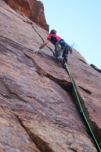 The "Larson/Farr", an amazing 5.11- splitter hand crack.