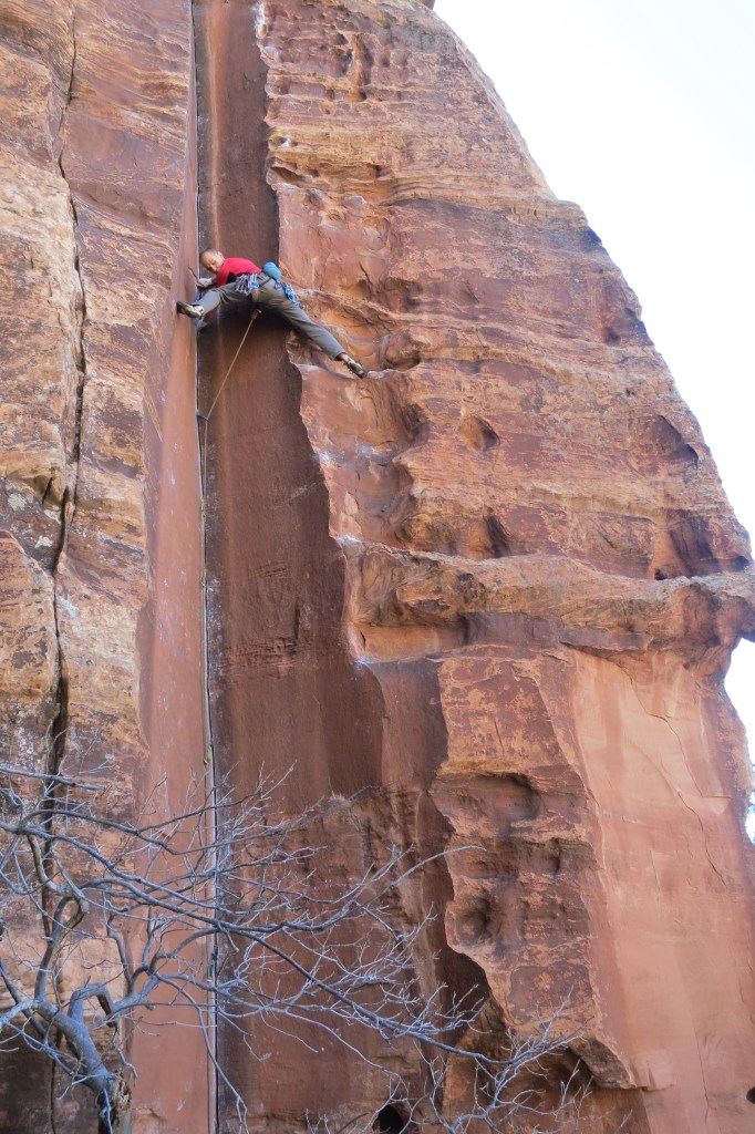 Inner Chi - an amazing 5.11 that Brian established years ago.  Who knew Zion had climbing like this? Brian did!