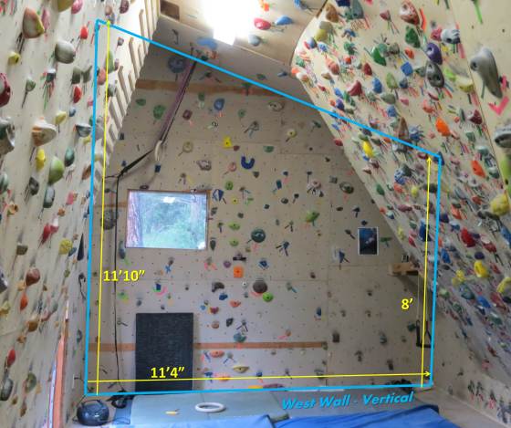 The vertical West Wall of the Lazy H.  This wall is great for warming up and ARCing on small, insecure hand and footholds.  It has a few boulder problems that I climbed regularly when training for To Bolt Or Not To Be.  They haven’t been touched in the six-plus years since :)