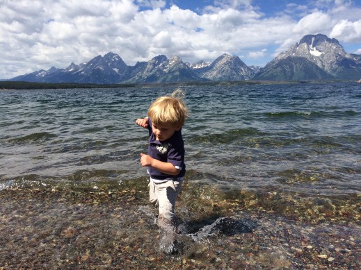 Logan in Jackson Lake (Tetons)...