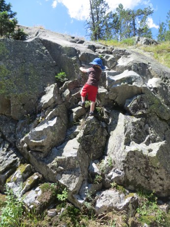 Logan crushing in Cascade Canyon, Grand Teton NP.