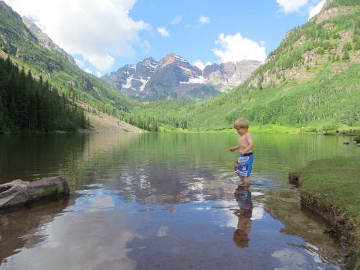 …and Maroon Lake (Aspen area), the only one he seemed to think was cold.
