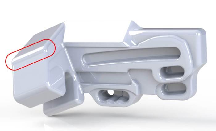 Re-designed Pinch grip with "honesty bumper".