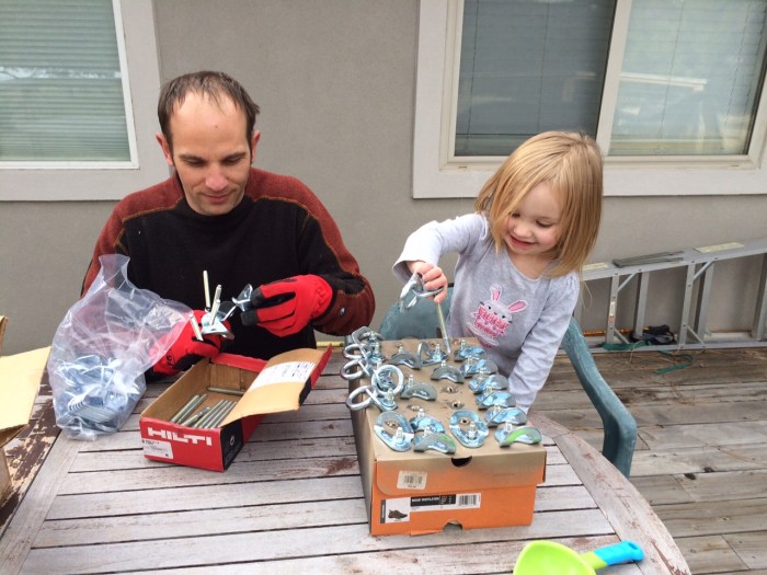 The original Chocolate Bandit helps daddy camouflage some hardware.